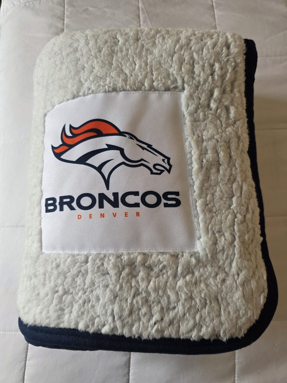 Northwest Denver Broncos Sherpa Throw Blanket 50" x 60" Gray NFL